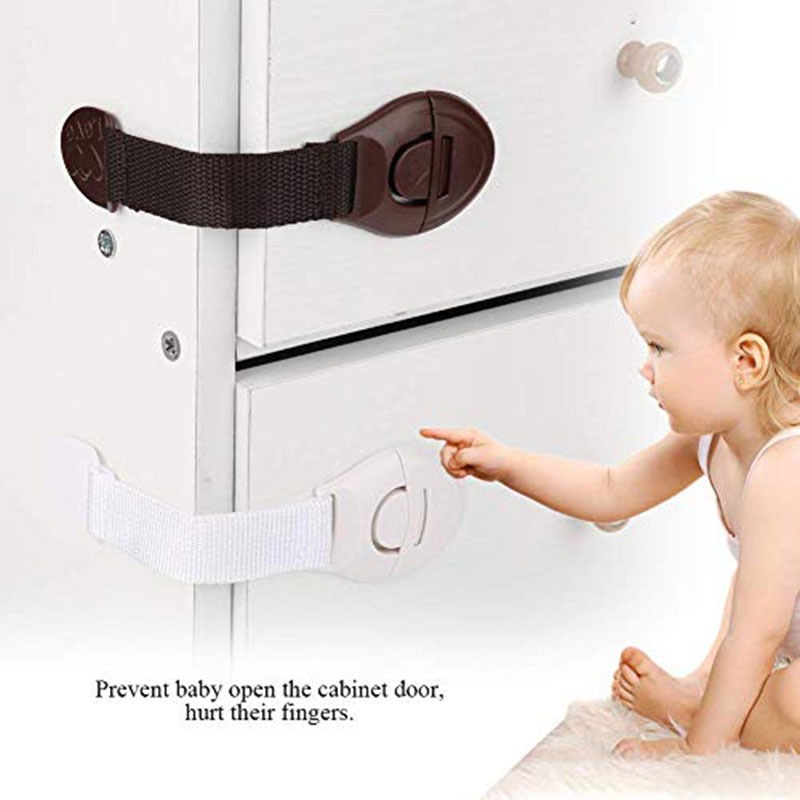 Baby Safety Locks Baby Child Kids Adhesive Door Cupboard Safety Lock Cabinet Fridge Drawer Locks for Child Kids Safety Tools