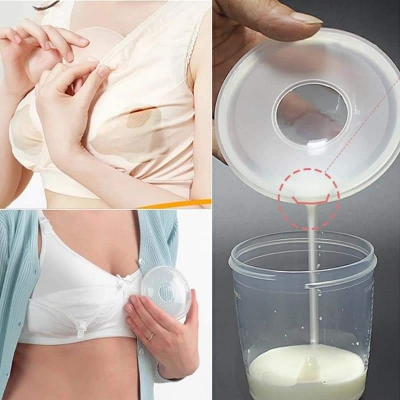1/2Pcs Silicone Wearable BreastMilk Collector Soft Reusable BreastMilk Saver Collector